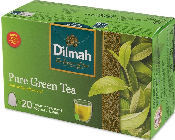 Dilmah Pure Green Tea, 20 Bags, 30 g