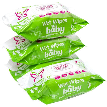 Baby Aloe Kids Wet Wipes, 120 pcs - Image 2