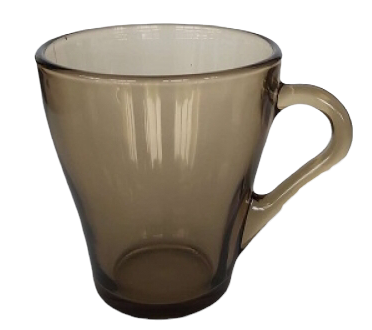 Grecia Smoked Glass Cup, 280 mL