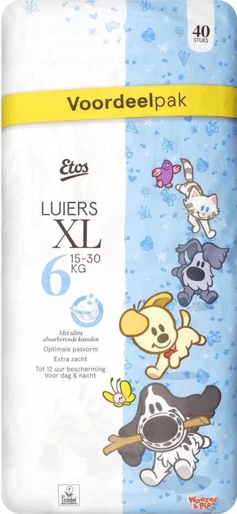 Etos Extra Large Size 6 Baby Diapers, 15-30 kg, 40 pcs