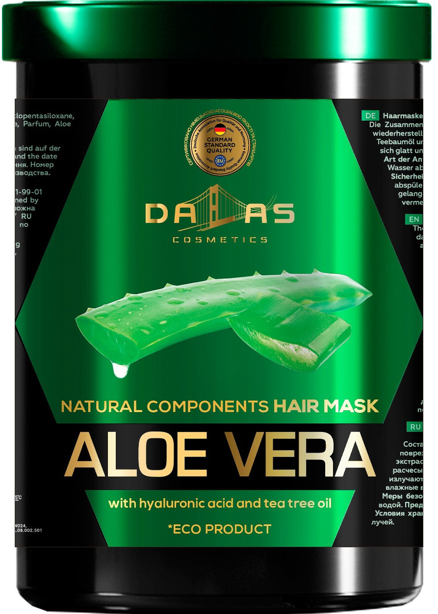 Dallas Hyaluronic Acid, Aloe Juice & Tea Tree Oil Hair Mask, 1000 mL