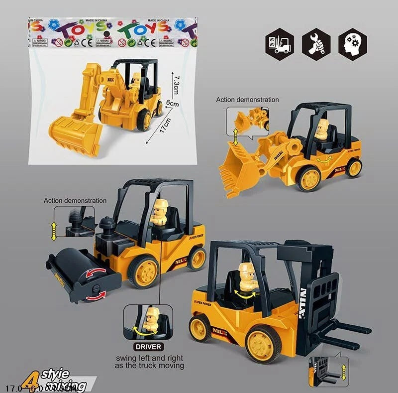 Toys 8825 Construction Vehicle in Bag