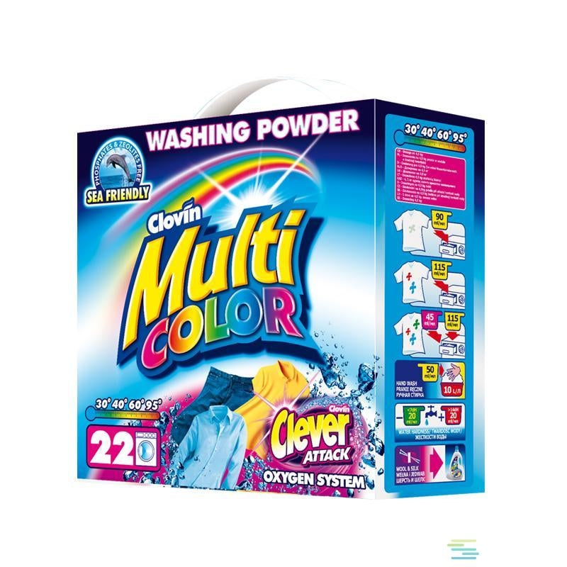 Clovin Multi Color Laundry Detergent Powder, 2.2 kg Box