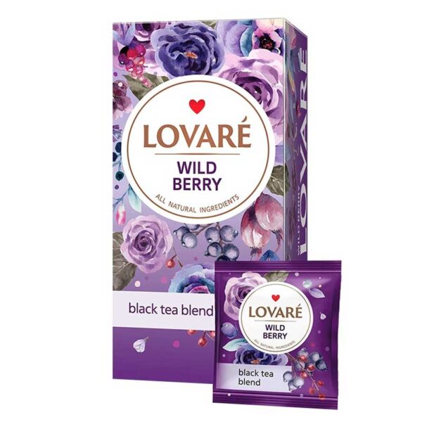 Lovare Wild Berry Black Tea, 24 Bags, 48 g - Image 2