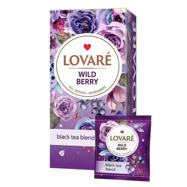 Lovare Wild Berry Black Tea, 24 Bags, 48 g - Image 2