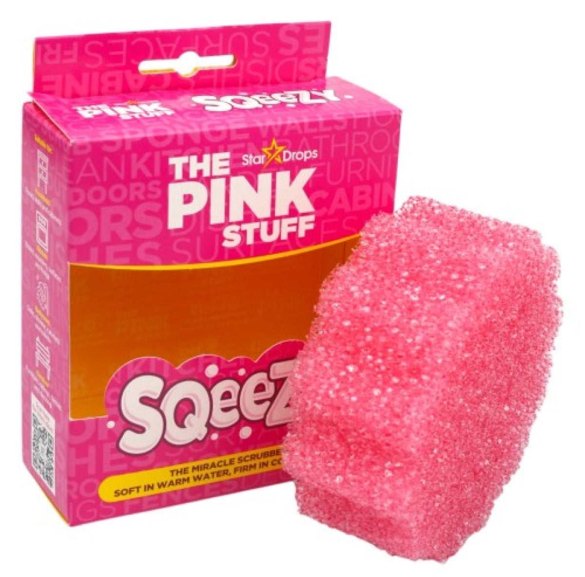 The Pink Stuff Universal Scrubber Cleaning Sponge, 1 pc