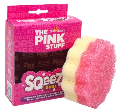 The Pink Stuff Double-Sided Universal Scrubber Cleaning Sponge, 1 pc