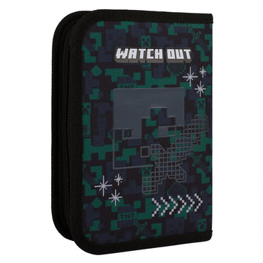 YES 533664 Minecraft Watch Out Single-Compartment Hard-Shell Pencil Case with Flap - Image 2