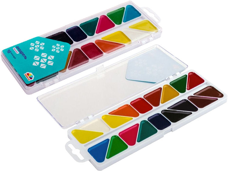 Gamma Mosaic 300104 Watercolor Paint Set, 18 Colors - Image 2