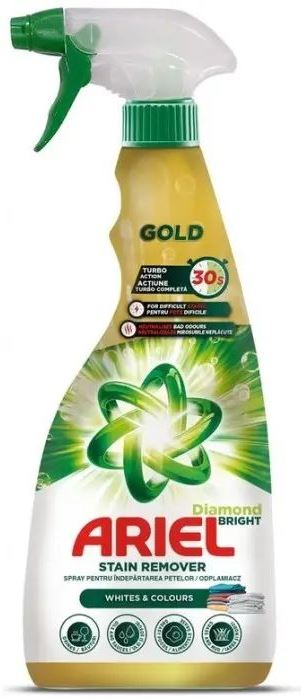 Ariel Gold Whites & Colors Stain Remover Spray, 750 mL