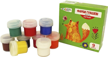 Craft&Joy Gouache 221032/Cr, 9 Colors - Image 2