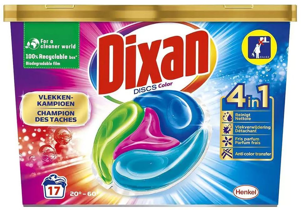 Dixan Color 4-in-1 Laundry Detergent Pods, 17 pcs (Price per 1 pc)