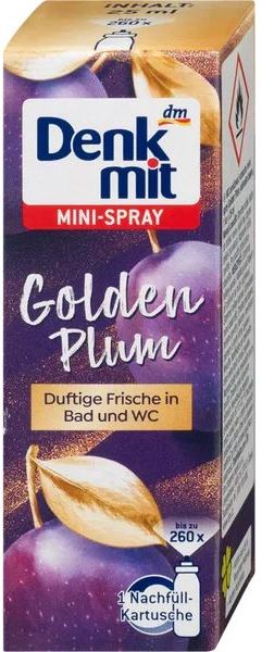 Denkmit Golden Plum Mini-Spray Air Freshener Refill, 25 mL