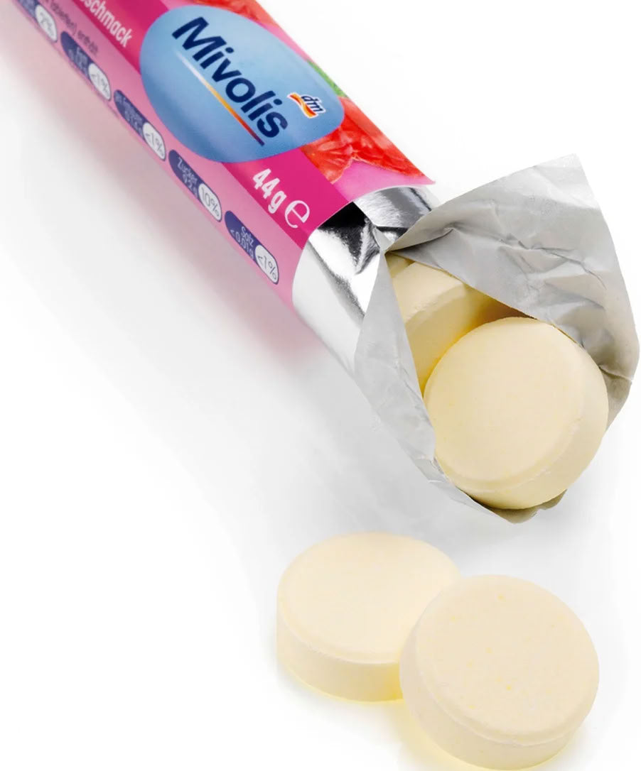 Mivolis Raspberry-Flavored Glucose Tablets, 44 g - Image 3