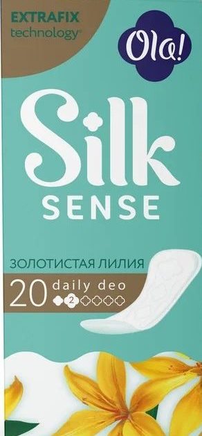 Ola! Silk Sense Daily Deo Golden Lily Panty Liners, 20 pcs