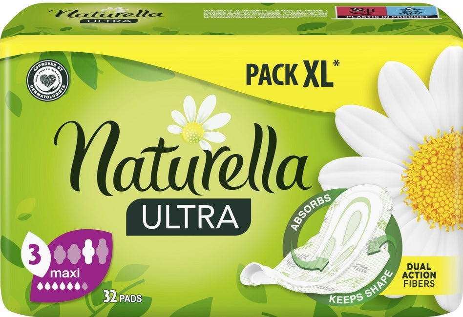 Naturella Ultra Camomile Maxi Quattro Sanitary Pads, 32 pcs