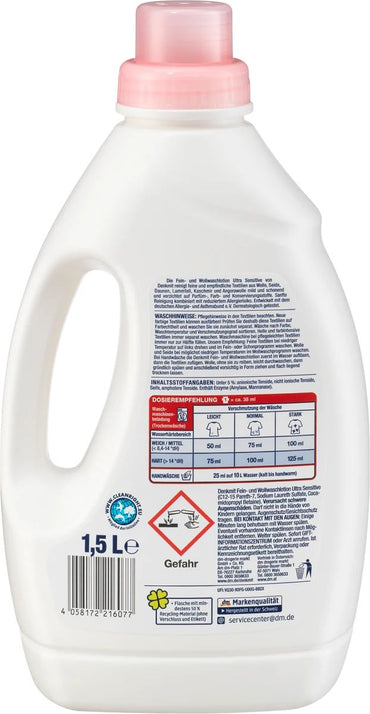 Denkmit Ultra Sensitive Laundry Detergent Gel, 30 Loads, 1.5 L - Image 2