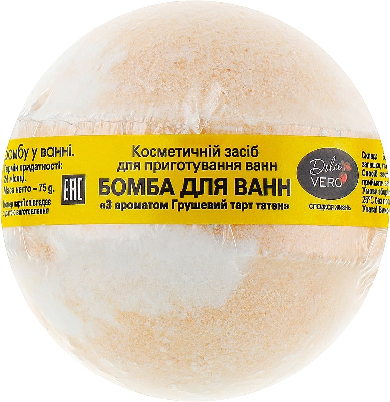 Dolce Vero Pear Tarte Tatin Bath Bomb, 75 g