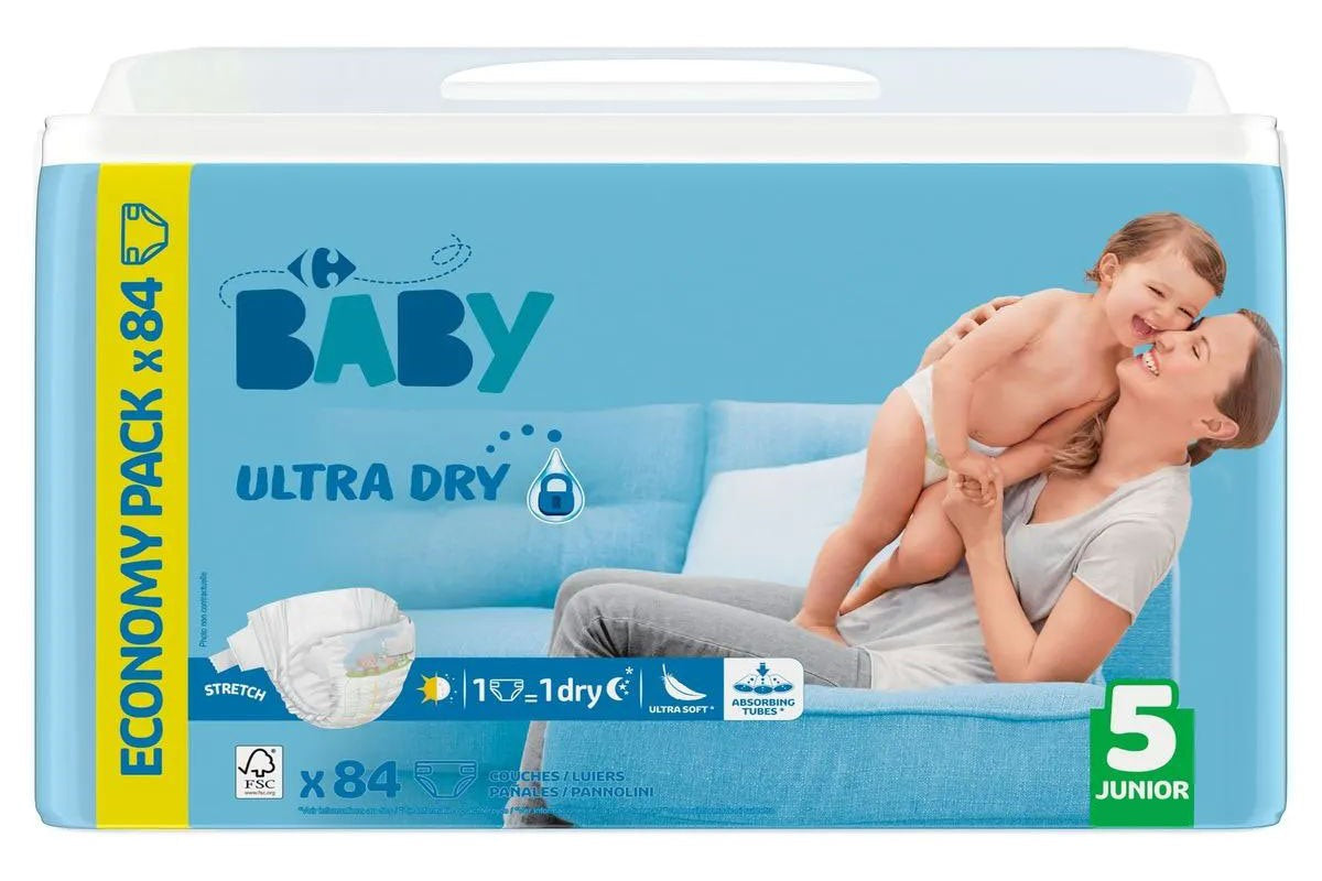 My Carrefour Baby Size 5 Baby Diapers, 12-20 kg, 84 pcs - Image 2