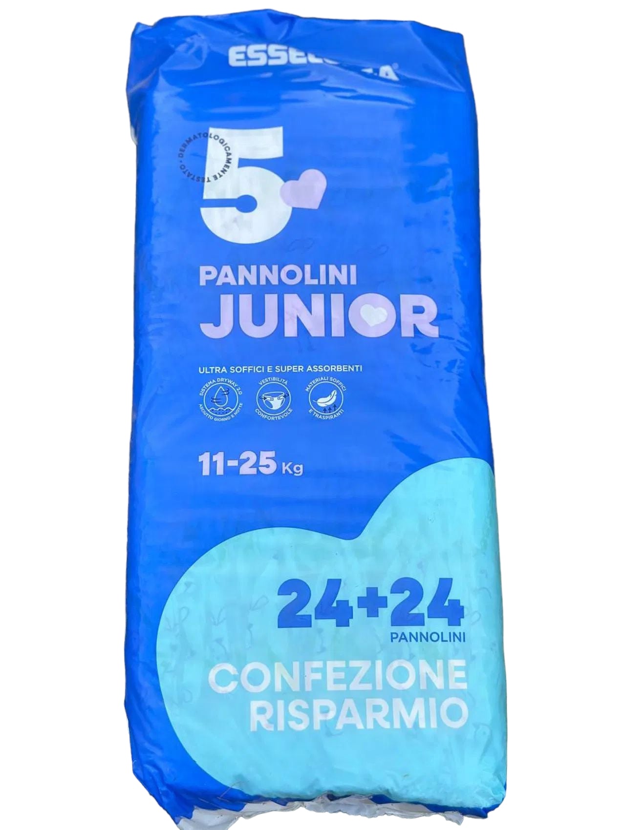 Esselunga Size 5 Baby Diapers, 11-25 kg, 24+24 pcs - Image 2
