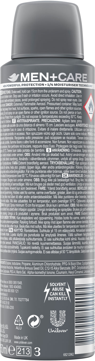 Dove Men's Mineral Powder & Sandalwood Aerosol Antiperspirant, 150 mL - Image 2