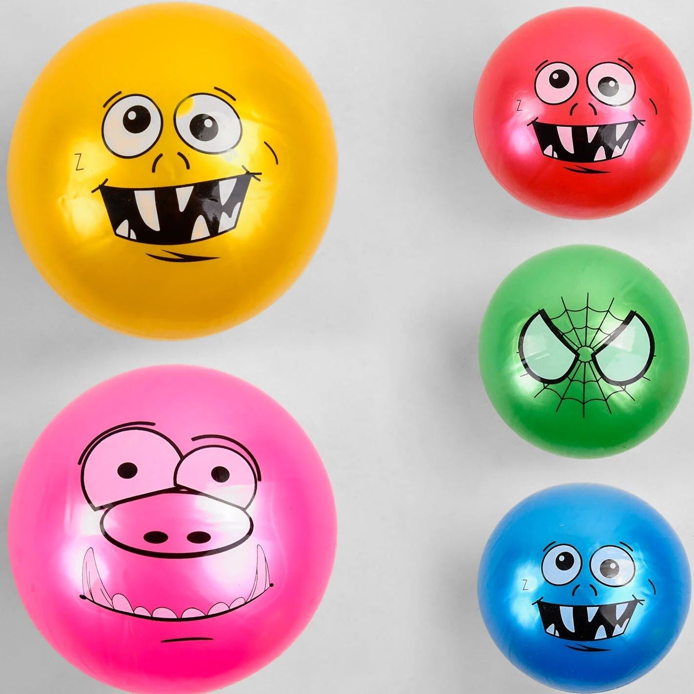 S37845 Smile Rubber Ball, Assorted