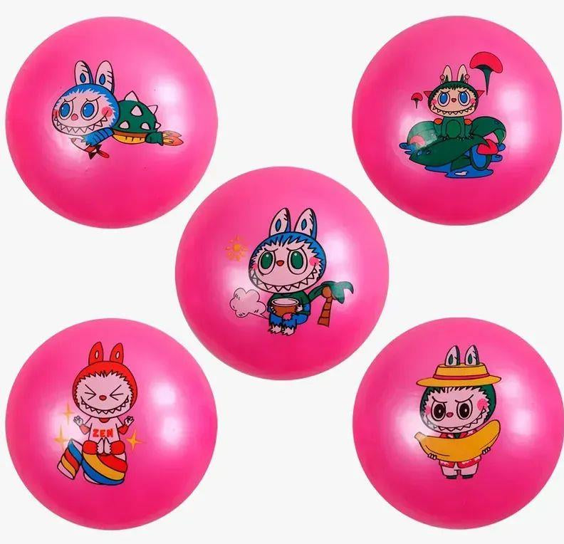 S70962 Labubu Rubber Ball, 18 cm, Assorted