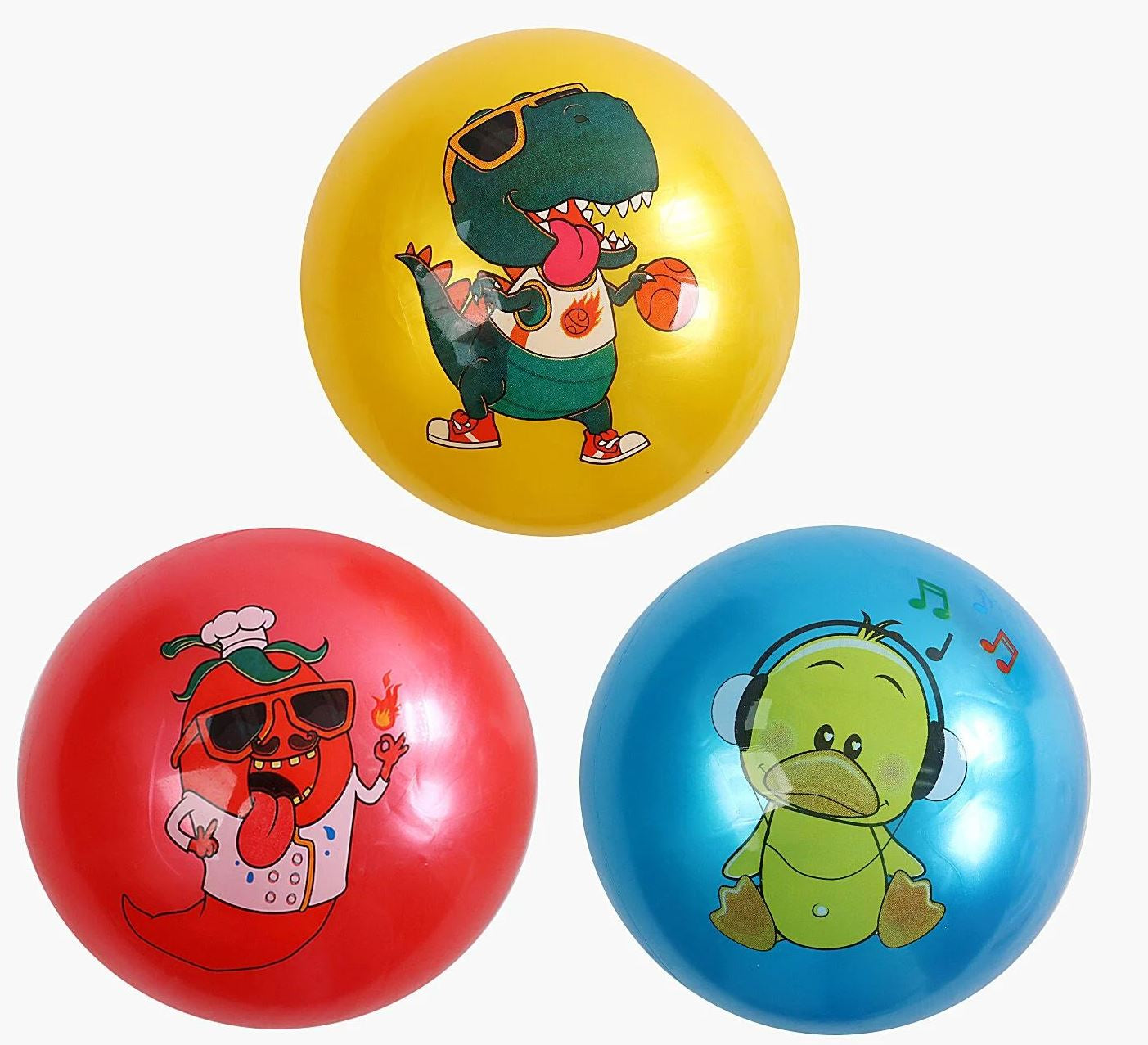 F43235 Animals Rubber Ball, 18 cm, Assorted