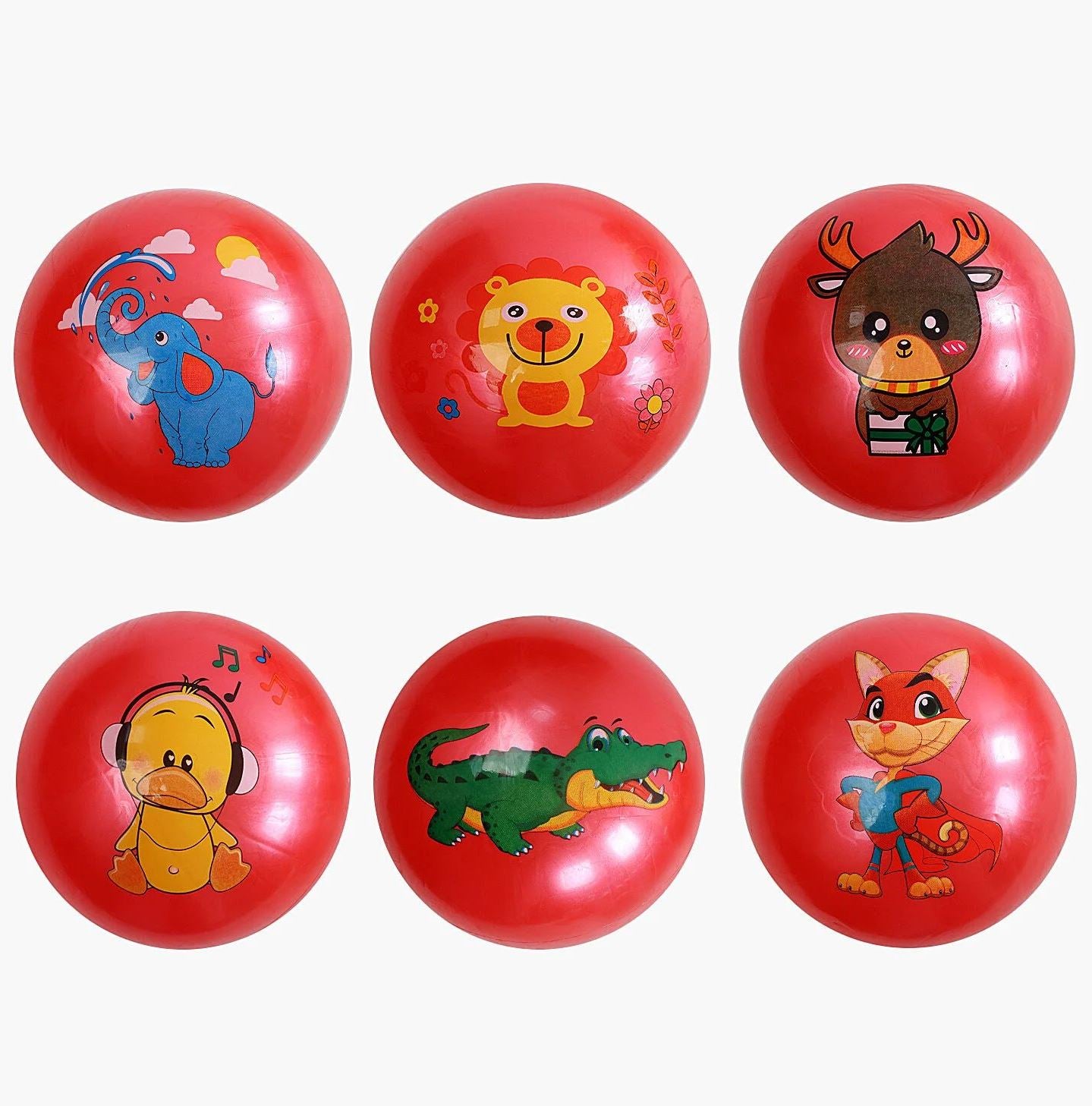 F43235 Animals Rubber Ball, 18 cm, Assorted - Image 2