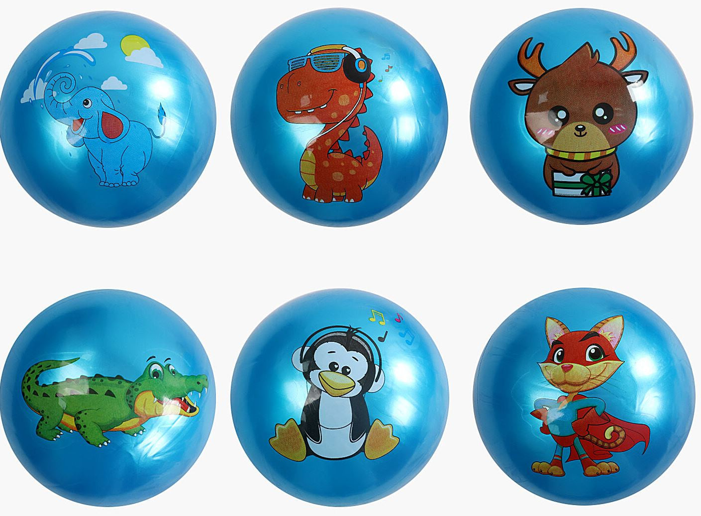 F43235 Animals Rubber Ball, 18 cm, Assorted - Image 3
