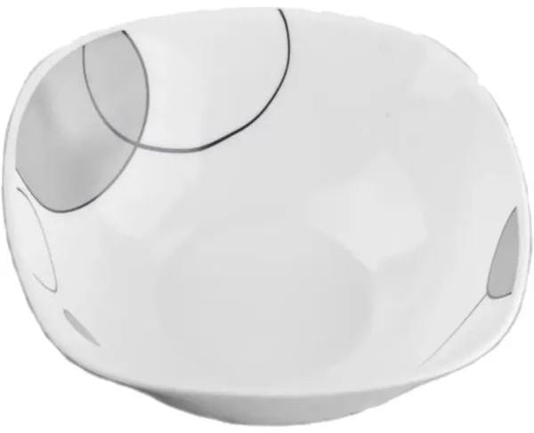 Vittora V-190Sgb Square Gray Bubbles Salad Bowl, 190 mm