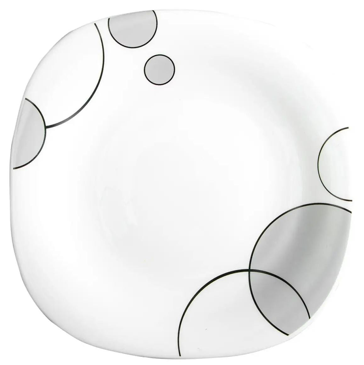 Vittora V-215Sgb Square Gray Bubbles Dessert Plate, 215 mm