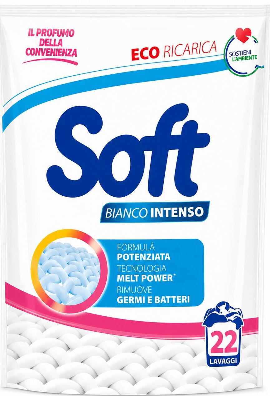 Soft Bianco Intenso Laundry Detergent Powder, 22 Loads, 1.1 kg