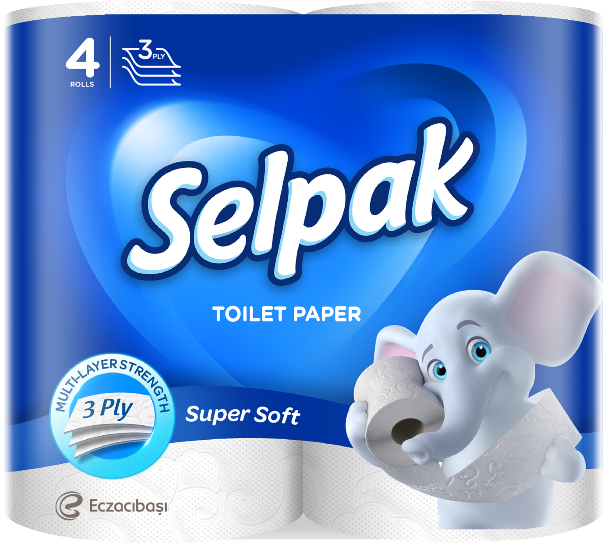 Selpak Super Soft 3-Ply Toilet Paper, 4 Rolls