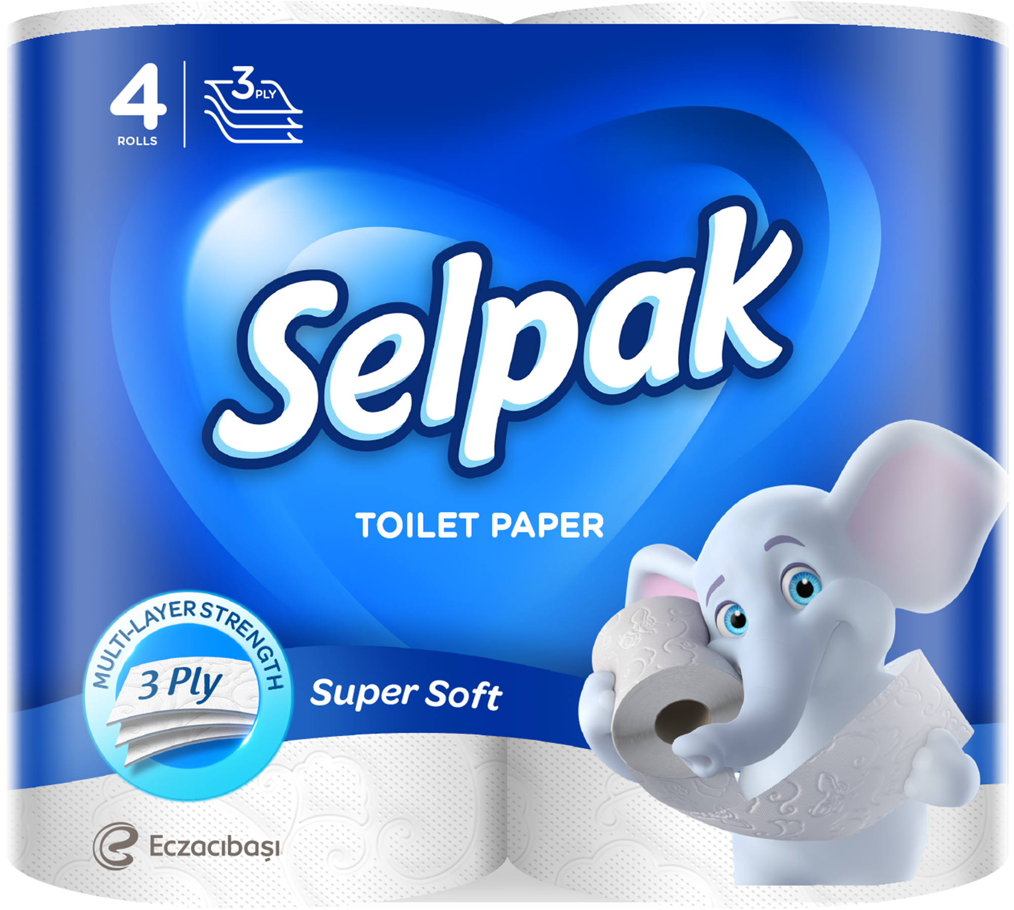 Selpak Super Soft 3-Ply Toilet Paper, 4 Rolls