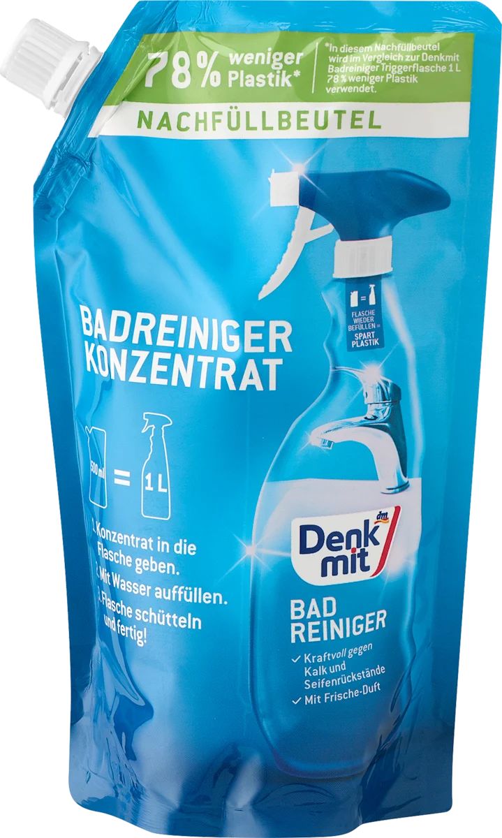 Denkmit Bathroom Cleaner Refill Pack, 500 mL
