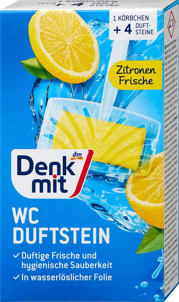 Denkmit Lemon Freshness Toilet Block Set with 4 Blocks - Image 2