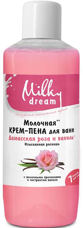 Milky Dream Damask Rose & Vanilla Bath Cream Foam, 1 L