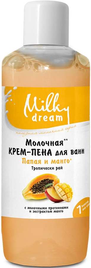 Milky Dream Papaya & Mango Bath Cream Foam, 1 L