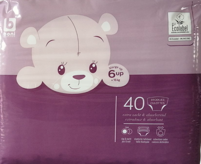 Boni Size 6 Baby Pull-Up Diaper Pants, 16+ kg, 40 pcs