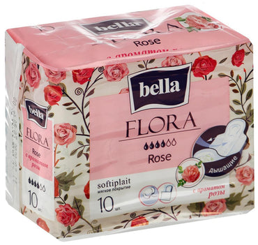 Bella Flora Rose Sanitary Pads, 10 pcs - Image 2