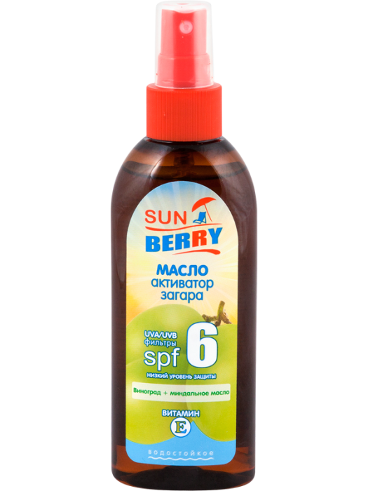 Sun Berry Grape & Almond Milk Tan Activator Oil Spray SPF 6, 150 mL
