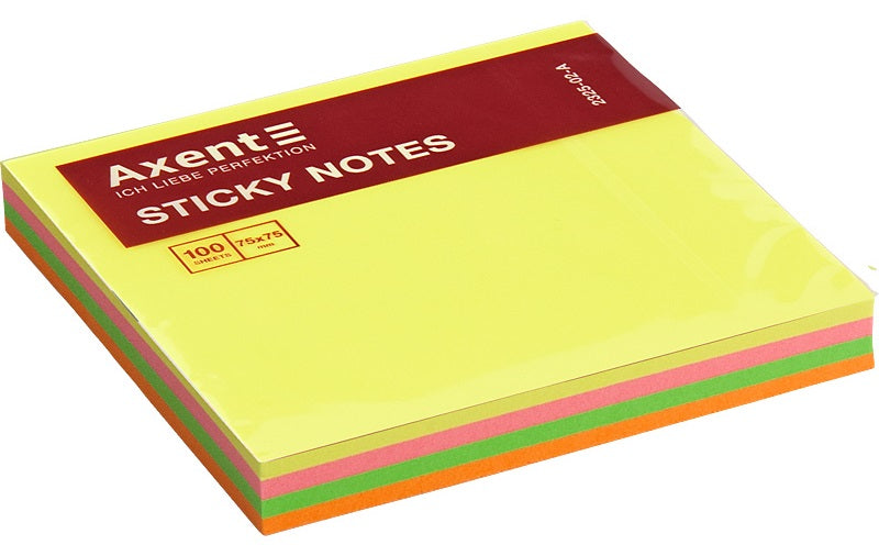 Axent D3325-02 Self-Adhesive Notes, 75 x 75 mm, 100 Sheets