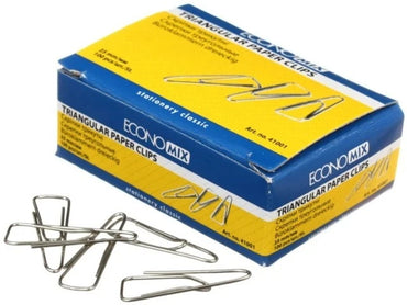 Economix 41001 Triangular Metal Paper Clips, 100 pcs - Image 2