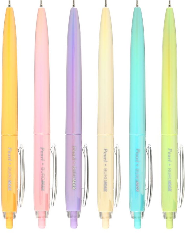 Buromax BM8371 Pearl Blue Automatic Oil-Based Pen, 0.7 mm