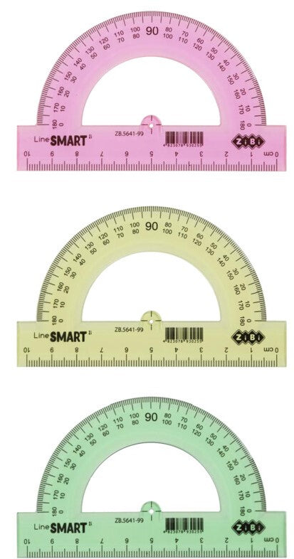 Zibi ZB5641-99 Plastic Protractor, Assorted