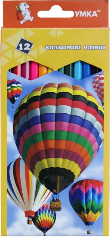Umka TsK42-7 Balls Colored Pencil Set, 12 Colors