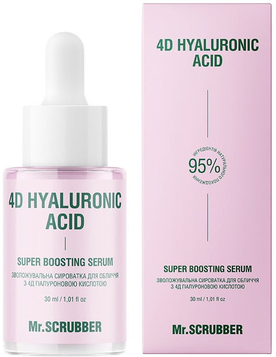 Mr. Scrubber 4D Hyaluronic Acid Moisturizing Facial Serum, 30 mL