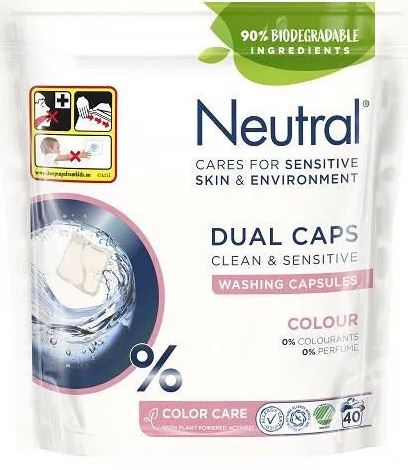 Neutral Sensitive Colour Laundry Detergent Pods, 40 pcs (Price per 1 pc)