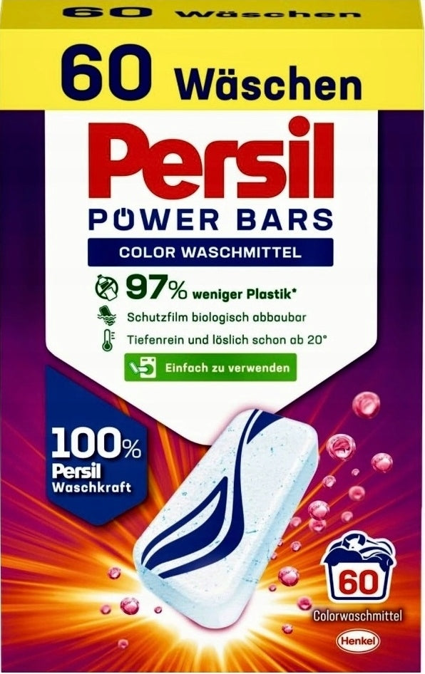 Persil Power Bars Color Laundry Detergent Tablets, 60 pcs (Price per 1 pc)